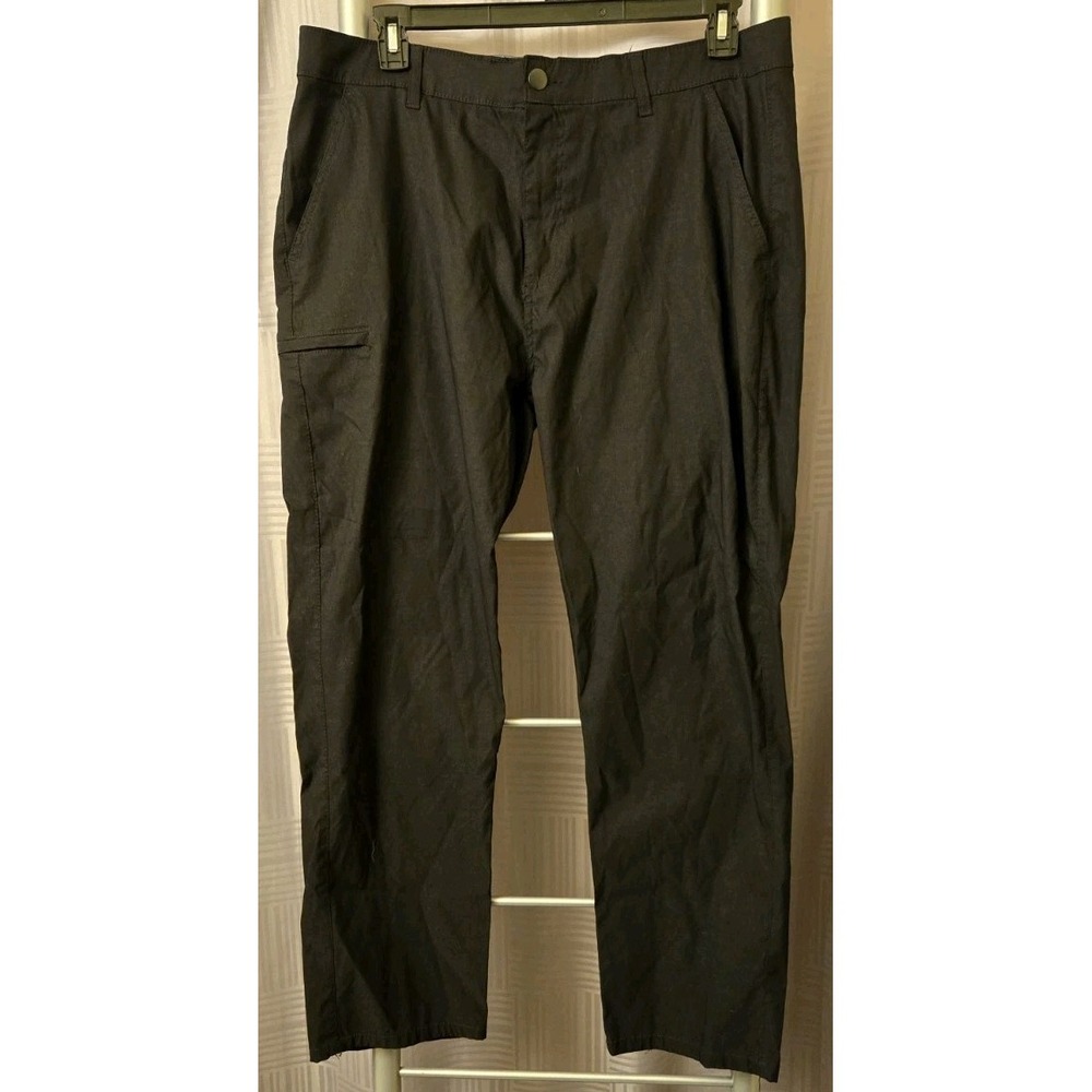 Denali Mens Black‎ Stretch Travel Pants Elastic Waistband 38x30 (Fits 38x29)